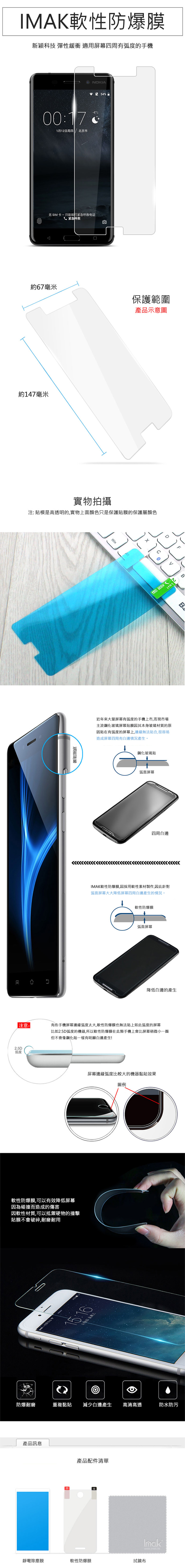 Imak NOKIA 6 軟性防爆膜